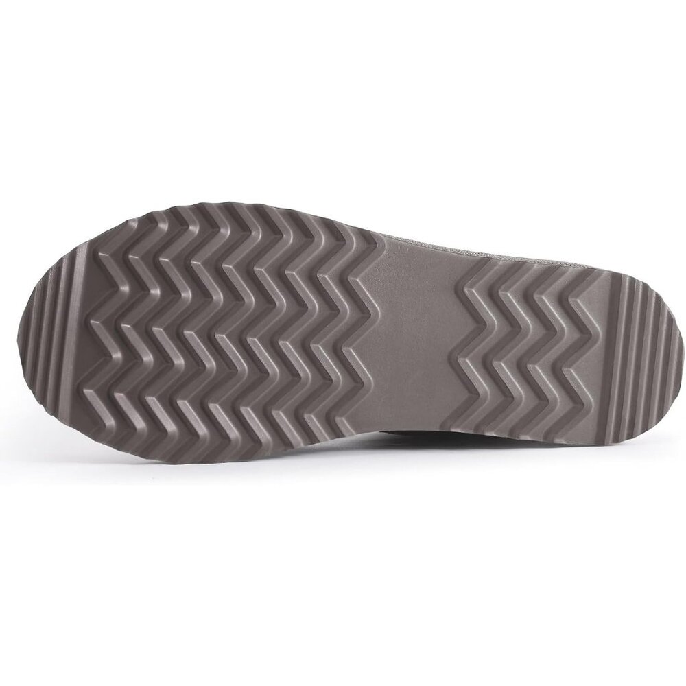 Women's Genuine Suede Boots Warm Fuzzy Boots Snow Boots with Fur Lined Grey - Picture 6 of 6